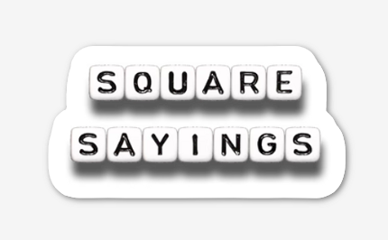 Square Sayings Sticker