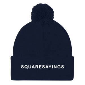 Square Sayings - Pom Pom Beanie