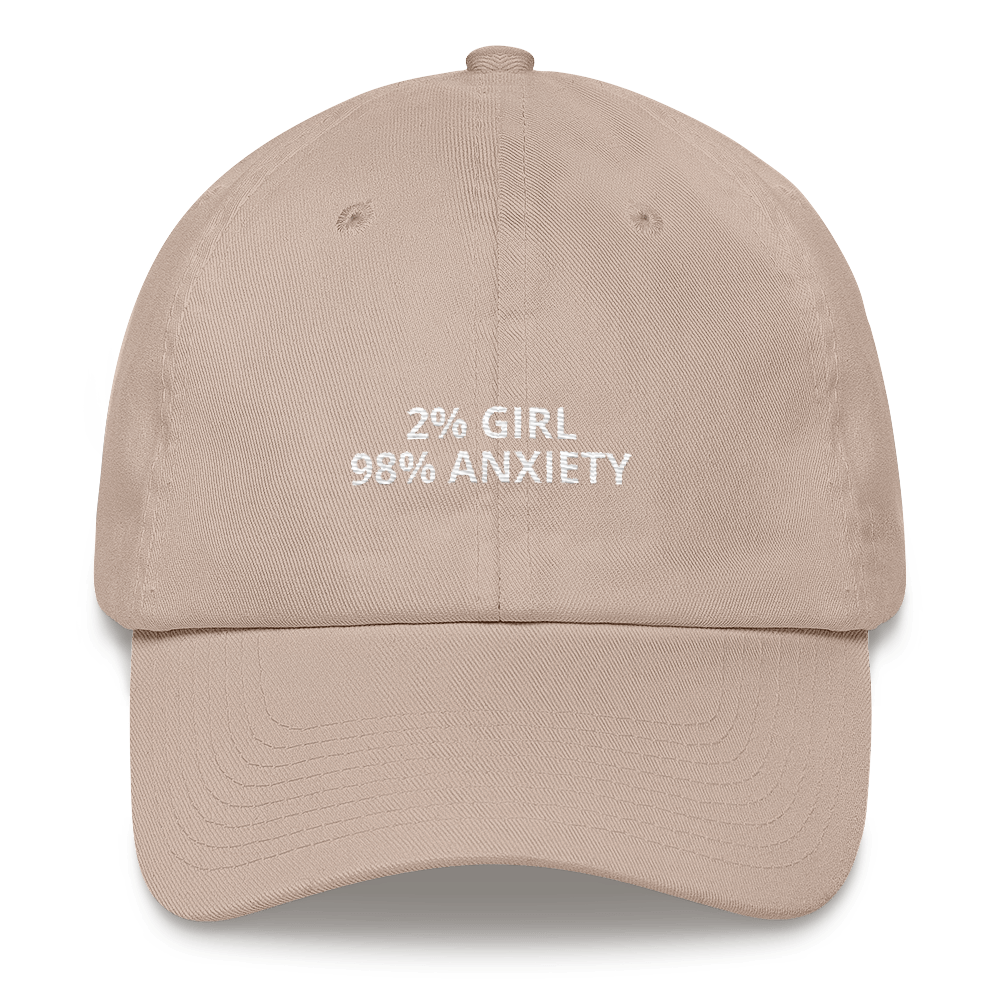 "2% Girl 98% Anxiety" Dad Hat