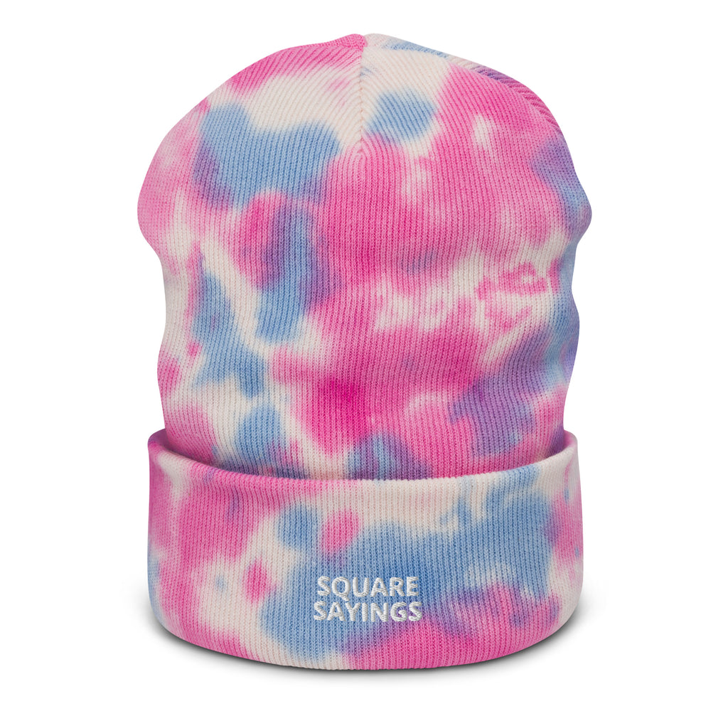 Limited Edition Square Sayings Tie-Dye Beanie